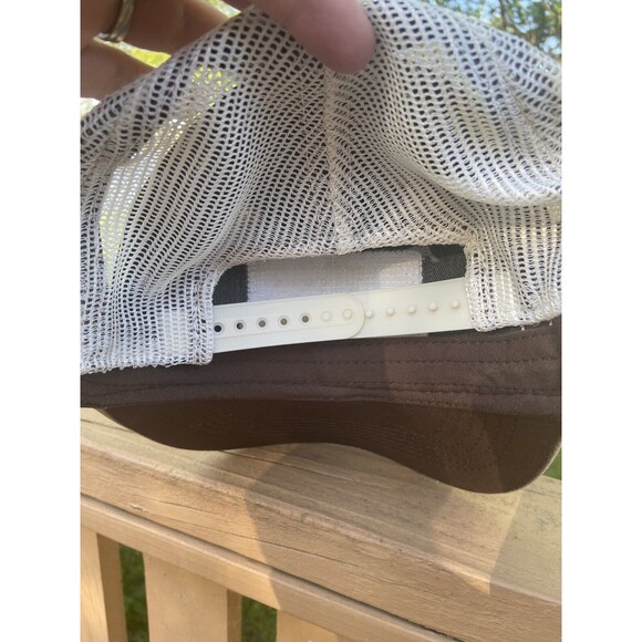 "Drink Local" Patch Tan Brown Cream Mesh Snapback Hat Cap Outdoor Dad Cap - Picture 2 of 4